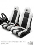350Z Sports Seat Covers – White/Black