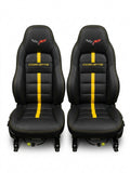 Corvette C5 Sports Seat Covers (Black and Yellow)