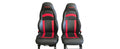 Chevy Corvette C5 Z06 Synthetic Leather Seat Covers - Black & Red